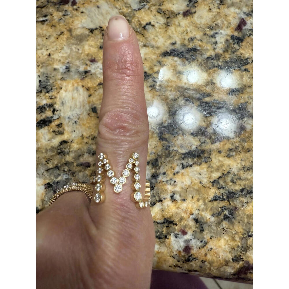 18k Gold Diamond Sophie Initial M Ensemble Ring Brahe Bille